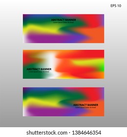 Abstract blurred gradient mesh background in bright rainbow colors. Colorful smooth banner template. Easy editable soft colored vector illustration in EPS10 without transparency. - Vector