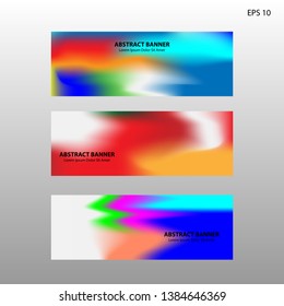 Abstract blurred gradient mesh background in bright rainbow colors. Colorful smooth banner template. Easy editable soft colored vector illustration in EPS10 without transparency. - Vector