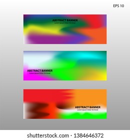 Abstract blurred gradient mesh background in bright rainbow colors. Colorful smooth banner template. Easy editable soft colored vector illustration in EPS10 without transparency. - Vector