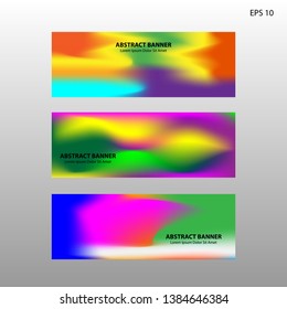 Abstract blurred gradient mesh background in bright rainbow colors. Colorful smooth banner template. Easy editable soft colored vector illustration in EPS10 without transparency. - Vector