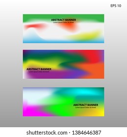 Abstract blurred gradient mesh background in bright rainbow colors. Colorful smooth banner template. Easy editable soft colored vector illustration in EPS10 without transparency. - Vector