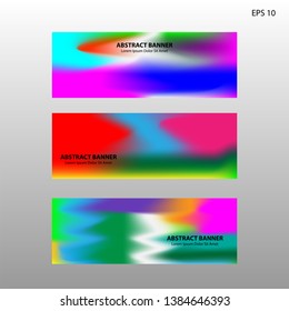 Abstract blurred gradient mesh background in bright rainbow colors. Colorful smooth banner template. Easy editable soft colored vector illustration in EPS10 without transparency. - Vector