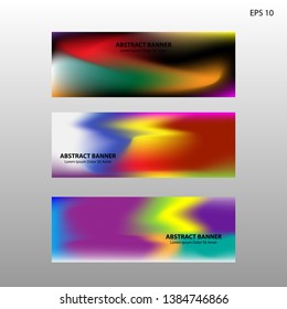 Abstract blurred gradient mesh background in bright rainbow colors. Colorful smooth banner template