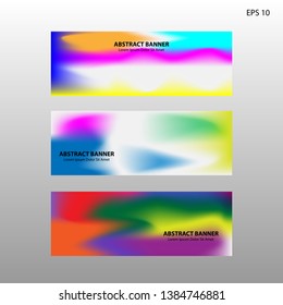 Abstract blurred gradient mesh background in bright rainbow colors. Colorful smooth banner template