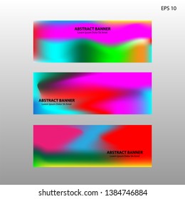 Abstract blurred gradient mesh background in bright rainbow colors. Colorful smooth banner template