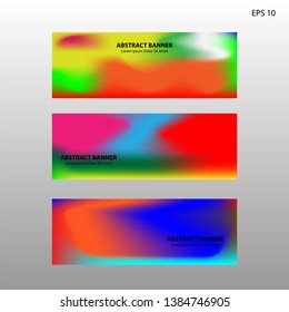 Abstract blurred gradient mesh background in bright rainbow colors. Colorful smooth banner template
