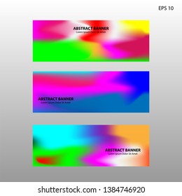 Abstract blurred gradient mesh background in bright rainbow colors. Colorful smooth banner template