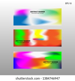 Abstract blurred gradient mesh background in bright rainbow colors. Colorful smooth banner template