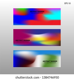 Abstract blurred gradient mesh background in bright rainbow colors. Colorful smooth banner template