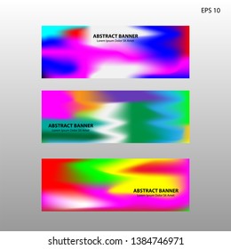 Abstract blurred gradient mesh background in bright rainbow colors. Colorful smooth banner template