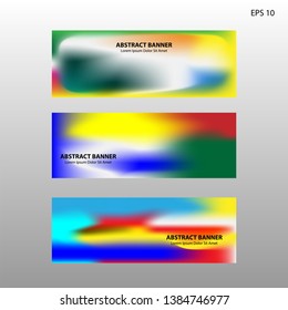 Abstract blurred gradient mesh background in bright rainbow colors. Colorful smooth banner template