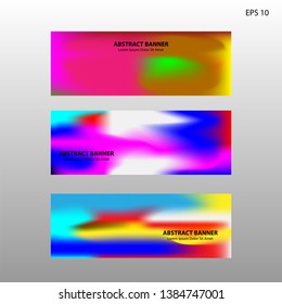 Abstract blurred gradient mesh background in bright rainbow colors. Colorful smooth banner template