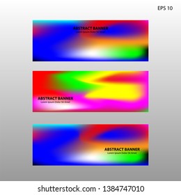 Abstract blurred gradient mesh background in bright rainbow colors. Colorful smooth banner template