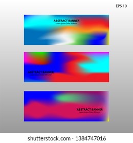 Abstract blurred gradient mesh background in bright rainbow colors. Colorful smooth banner template