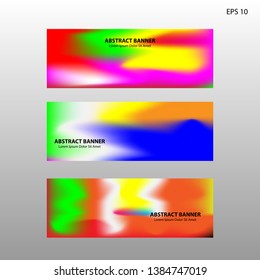 Abstract blurred gradient mesh background in bright rainbow colors. Colorful smooth banner template