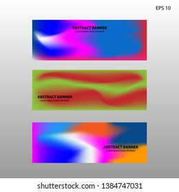 Abstract blurred gradient mesh background in bright rainbow colors. Colorful smooth banner template