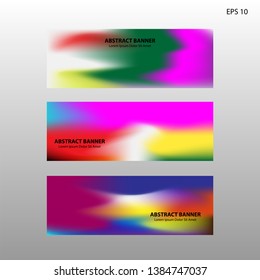 Abstract blurred gradient mesh background in bright rainbow colors. Colorful smooth banner template