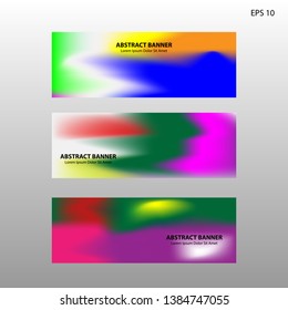 Abstract blurred gradient mesh background in bright rainbow colors. Colorful smooth banner template