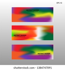 Abstract blurred gradient mesh background in bright rainbow colors. Colorful smooth banner template
