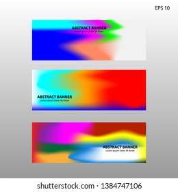 Abstract blurred gradient mesh background in bright rainbow colors. Colorful smooth banner template