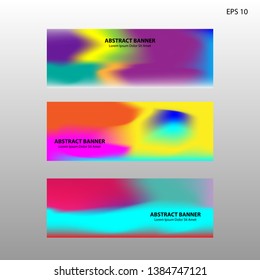 Abstract blurred gradient mesh background in bright rainbow colors. Colorful smooth banner template