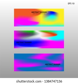 Abstract blurred gradient mesh background in bright rainbow colors. Colorful smooth banner template