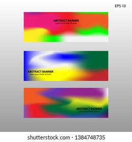 Abstract blurred gradient mesh background in bright rainbow colors. Colorful smooth banner template