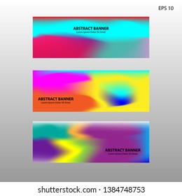 Abstract blurred gradient mesh background in bright rainbow colors. Colorful smooth banner template