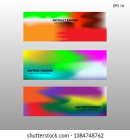 Abstract blurred gradient mesh background in bright rainbow colors. Colorful smooth banner template