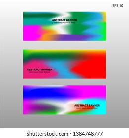 Abstract blurred gradient mesh background in bright rainbow colors. Colorful smooth banner template