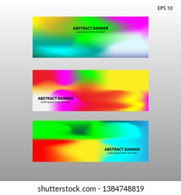 Abstract blurred gradient mesh background in bright rainbow colors. Colorful smooth banner template