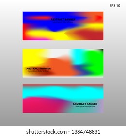 Abstract blurred gradient mesh background in bright rainbow colors. Colorful smooth banner template