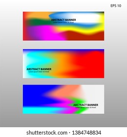 Abstract blurred gradient mesh background in bright rainbow colors. Colorful smooth banner template
