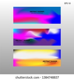 Abstract blurred gradient mesh background in bright rainbow colors. Colorful smooth banner template