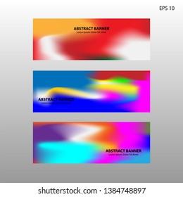 Abstract blurred gradient mesh background in bright rainbow colors. Colorful smooth banner template