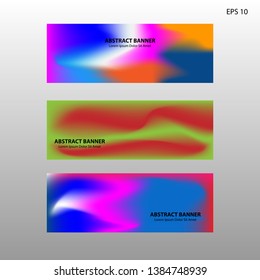 Abstract blurred gradient mesh background in bright rainbow colors. Colorful smooth banner template