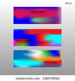 Abstract blurred gradient mesh background in bright rainbow colors. Colorful smooth banner template
