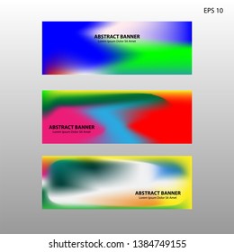 Abstract blurred gradient mesh background in bright rainbow colors. Colorful smooth banner template