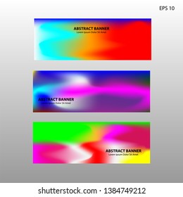 Abstract blurred gradient mesh background in bright rainbow colors. Colorful smooth banner template