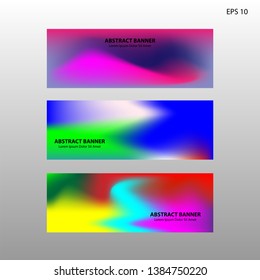 Abstract blurred gradient mesh background in bright rainbow colors. Colorful smooth banner template