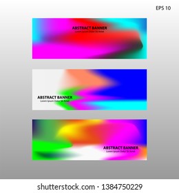 Abstract blurred gradient mesh background in bright rainbow colors. Colorful smooth banner template
