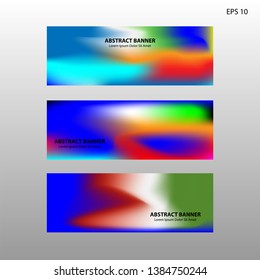 Abstract blurred gradient mesh background in bright rainbow colors. Colorful smooth banner template