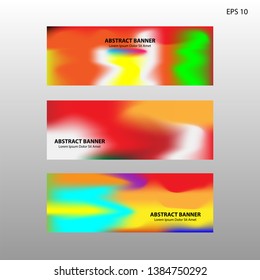 Abstract blurred gradient mesh background in bright rainbow colors. Colorful smooth banner template