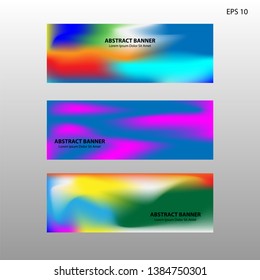 Abstract blurred gradient mesh background in bright rainbow colors. Colorful smooth banner template