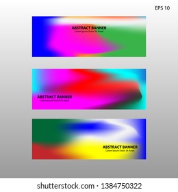 Abstract blurred gradient mesh background in bright rainbow colors. Colorful smooth banner template