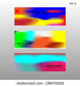 Abstract blurred gradient mesh background in bright rainbow colors. Colorful smooth banner template