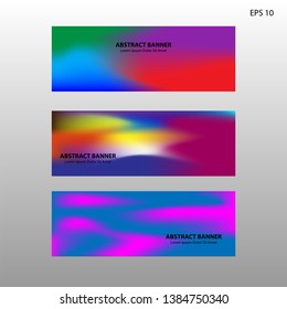 Abstract blurred gradient mesh background in bright rainbow colors. Colorful smooth banner template