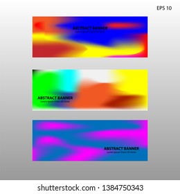 Abstract blurred gradient mesh background in bright rainbow colors. Colorful smooth banner template