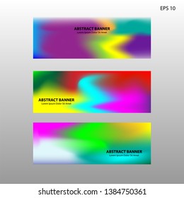 Abstract blurred gradient mesh background in bright rainbow colors. Colorful smooth banner template