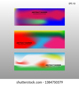 Abstract blurred gradient mesh background in bright rainbow colors. Colorful smooth banner template